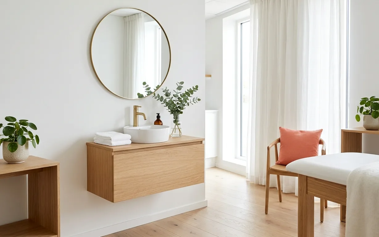 Cabinet médical avec point d'eau et table d'examen